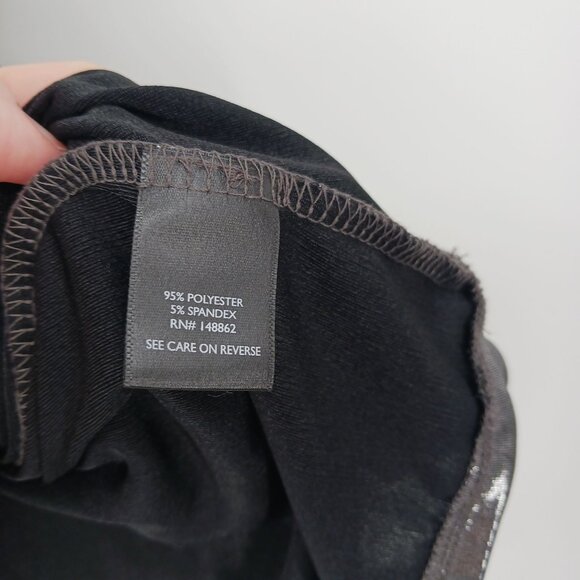 Torrid Liquid Shine Silver Metallic Top 4X Crew Neck Tee - Picture 8 of 12